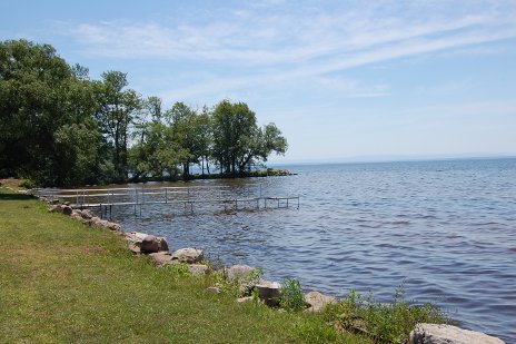 Oneida Lake wide, clear and blue